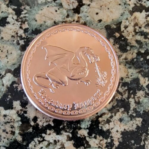 Classic Dragon .999 Pure Copper Round 1 AVDP ounce BU Collectible