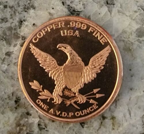 Happy Birthday Copper Medallion 1 AVDP Oz .999 Pure Copper Round BU Collectible