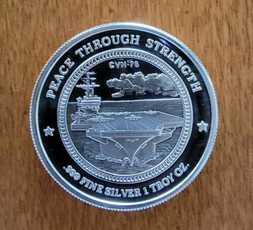 Ronald Reagan Peace Through Strength 1 oz Silver Round .999 Fine BU Coin