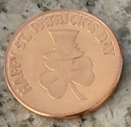 St. Patrick's Day Lucky Clover 1 AVDP Oz .999 Pure Copper Round BU Tube of 10