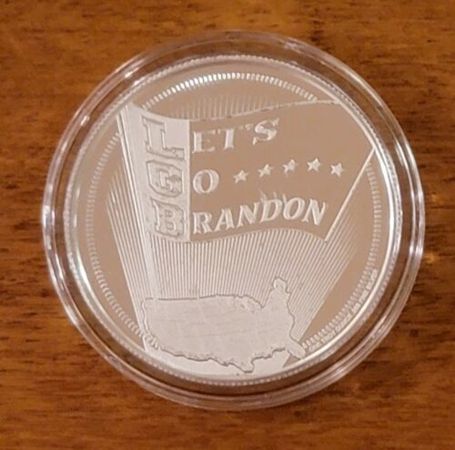 Let's Go Brandon - No Mask Required New Series 1 Troy Oz Silver Round .999 Fine