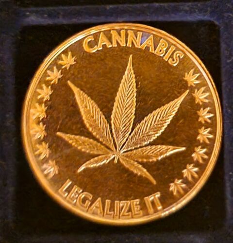 Cannabis Legalize It 1 AVDP Ounce Pure Copper Round BU w/Protective Capsule