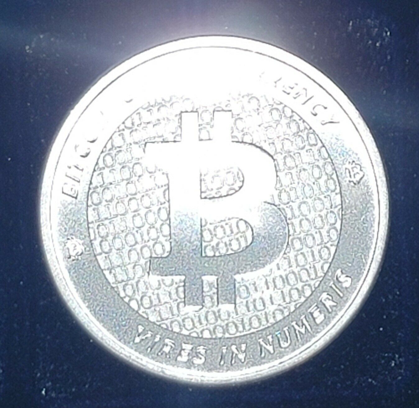 Bitcoin Crypto 1 Ounce .999 Fine Silver BU Collectors Round & Protective Capsule