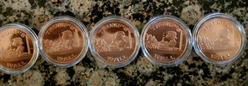 Donald Trump's Wall .999 Copper 1 AVDP Ounce Round BU