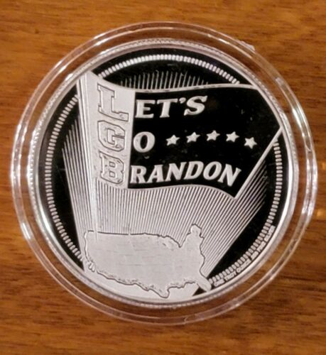 Let's Go Brandon - No Mask Required New Series 1 Troy Oz Silver Round .999 Fine