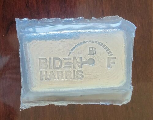 Biden Harris "Outta Gas" Art Bar 3 Troy Ounces .999 Fine Silver - STL Mint