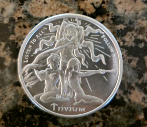 Trivium Girls - Silver Shield - BU .999 Fine Silver Round w/ Protective Cap