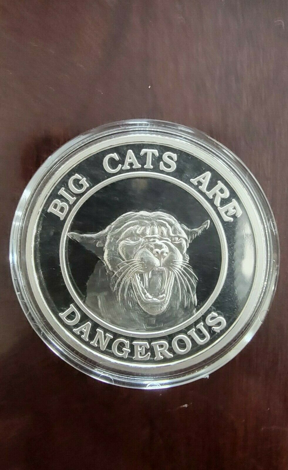 Big Cats are Dangerous But a Little... Sexy Woman .999 Silver Round 1 Troy Ounce