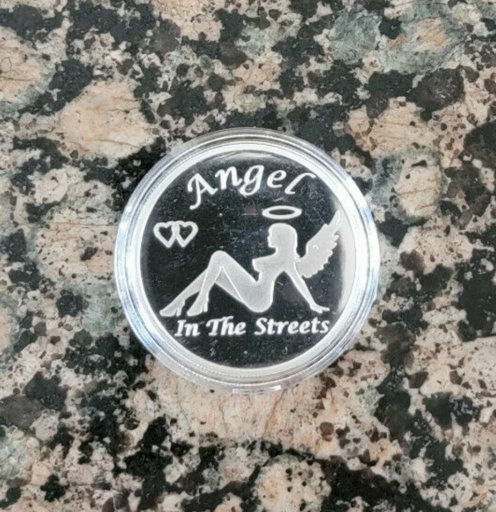 Angel In The Streets Devil in the Sheets .999 Silver Round 1 troy oz