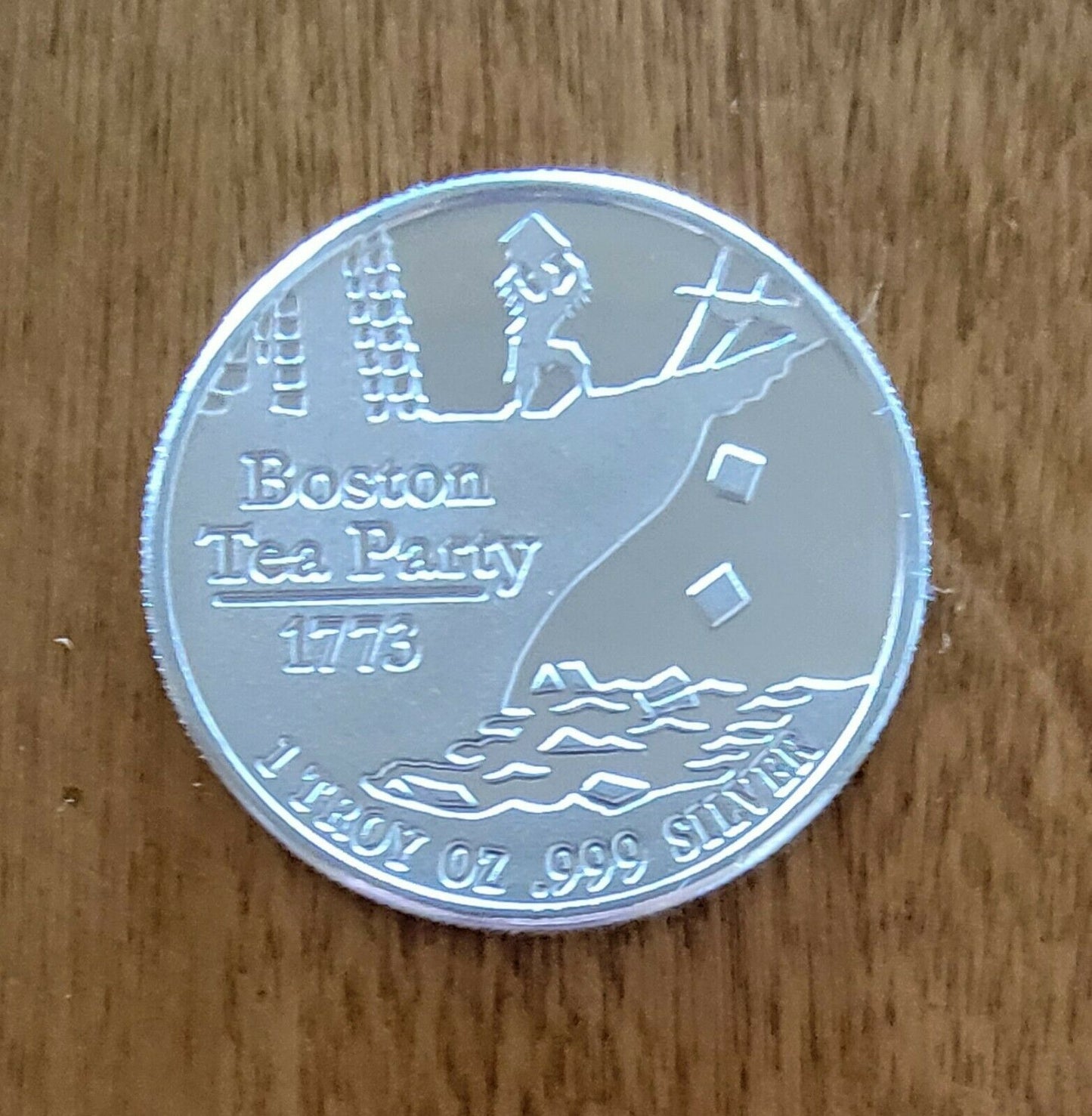 Don't Tread On Me - Boston Tea Party .999 Fine Silver Round 1 Troy Oz w/ Capsule