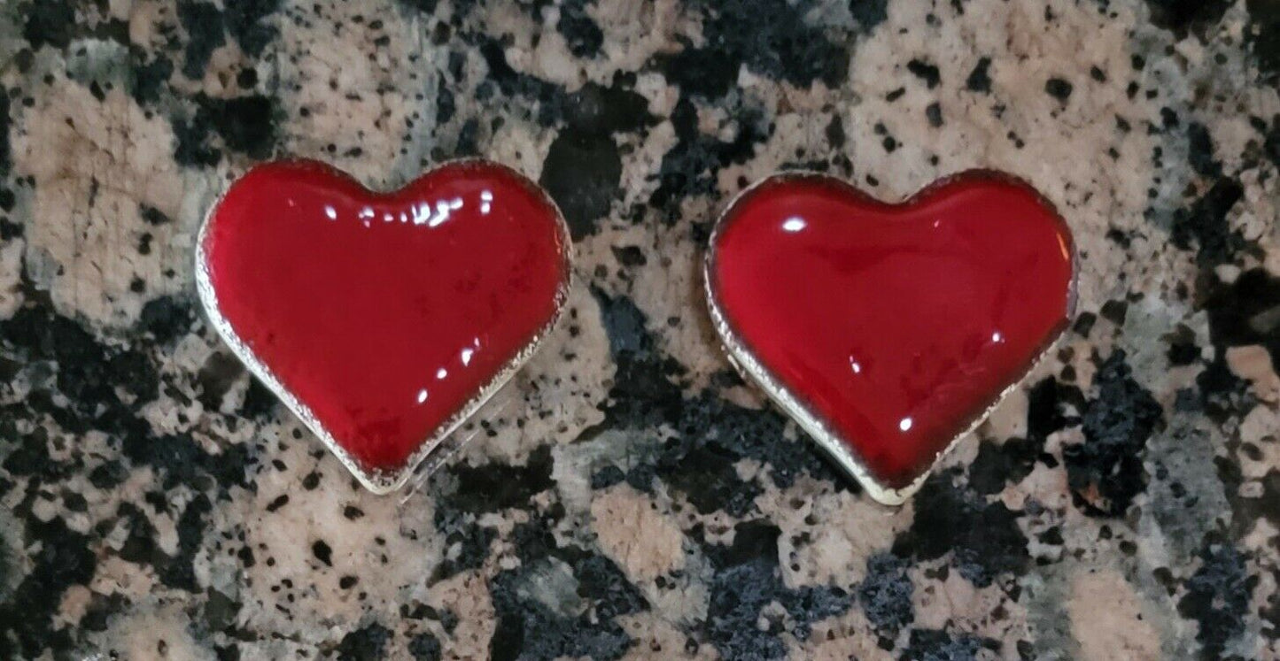 Valentine's Day Heart "Twice Baked" .999 1 oz Fine Silver Baked Enamel Art Bar