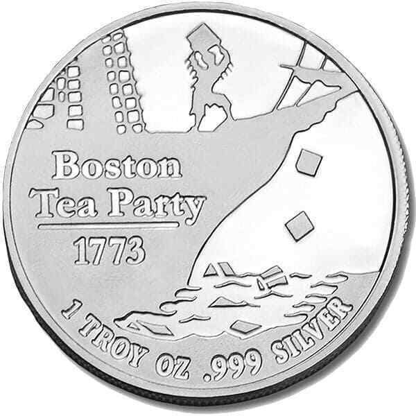 Don't Tread On Me - Boston Tea Party .999 Fine Silver Round 1 Troy Oz w/ Capsule