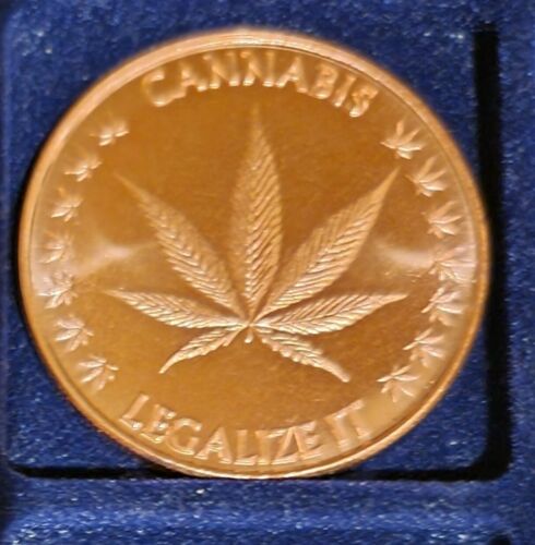 Cannabis Legalize It 1 AVDP Ounce Pure Copper Round BU w/Protective Capsule