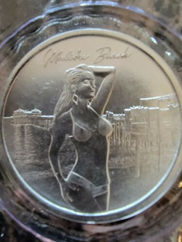 California Beach Series #1 Malibu 1oz .999 Sexy Silver Art Round Only 500 Minted