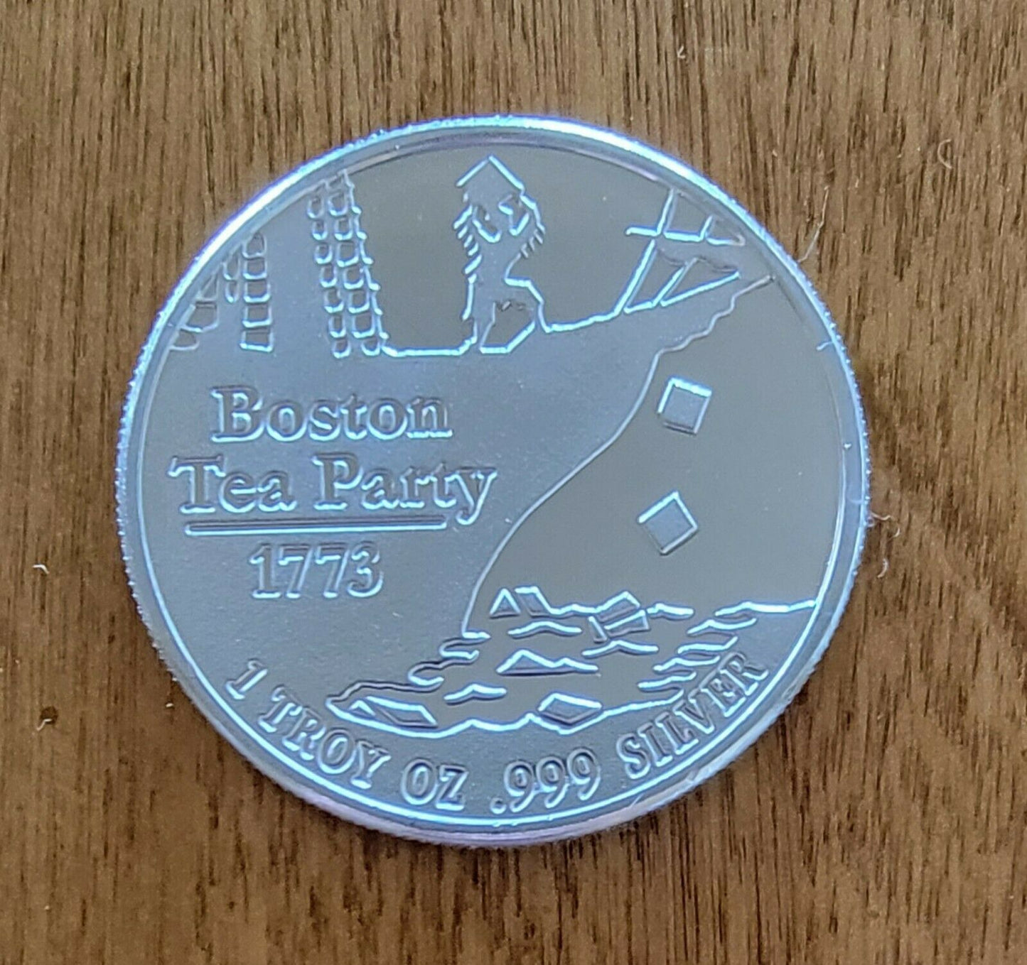 Don't Tread On Me - Boston Tea Party .999 Fine Silver Round 1 Troy Oz w/ Capsule