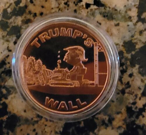 Donald Trump's Wall .999 Copper 1 AVDP Ounce Round BU