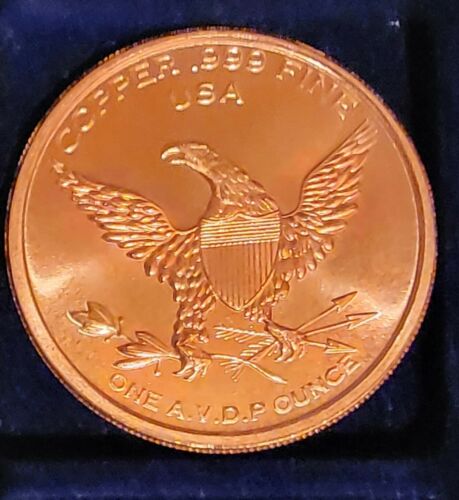 Afghanistan War Veterans 1 AVDP Oz 999 Pure Copper Round BU w/Protective Capsule