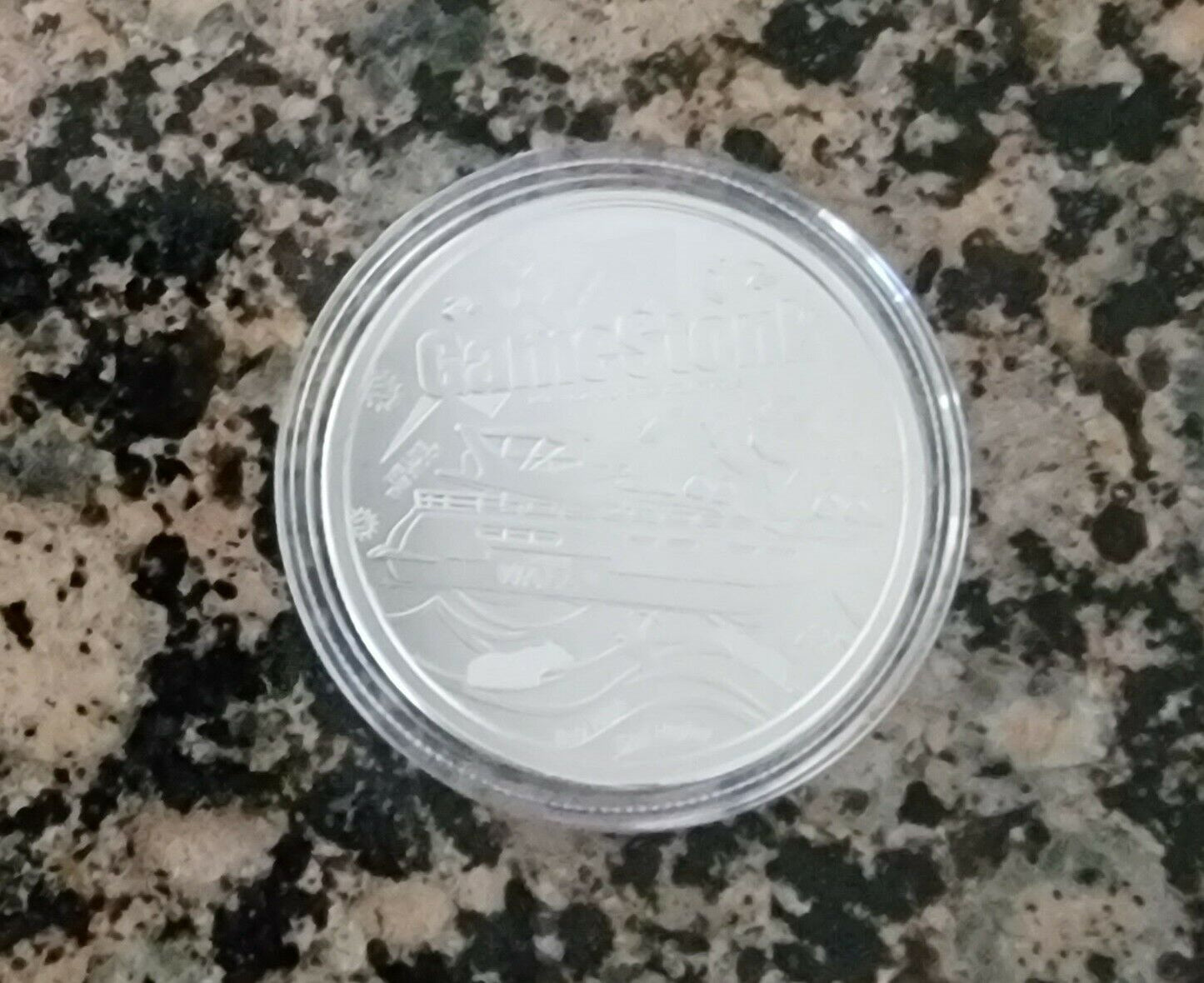 Wall Street Silver 1 oz .999 Fine Silver Squeeze Blockchain Crypto with Capsule