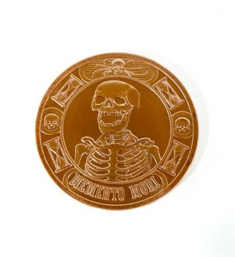 MEMENTO MORI SKULL .999 Pure Copper Round 1 AVDP ounce BU Collectible