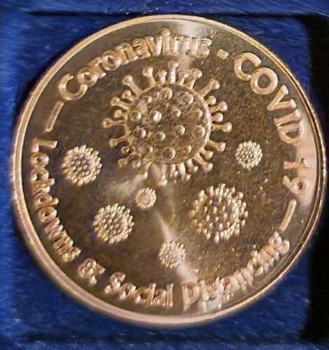 Lockdowns & Social Distancing 1AVDP Oz .999 Copper Round BU w/Protective Capsule