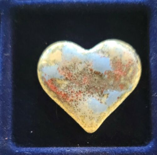 Valentines Day Heart Twice Baked One-Off #2 .999 1oz Silver Baked Enamel Art Bar